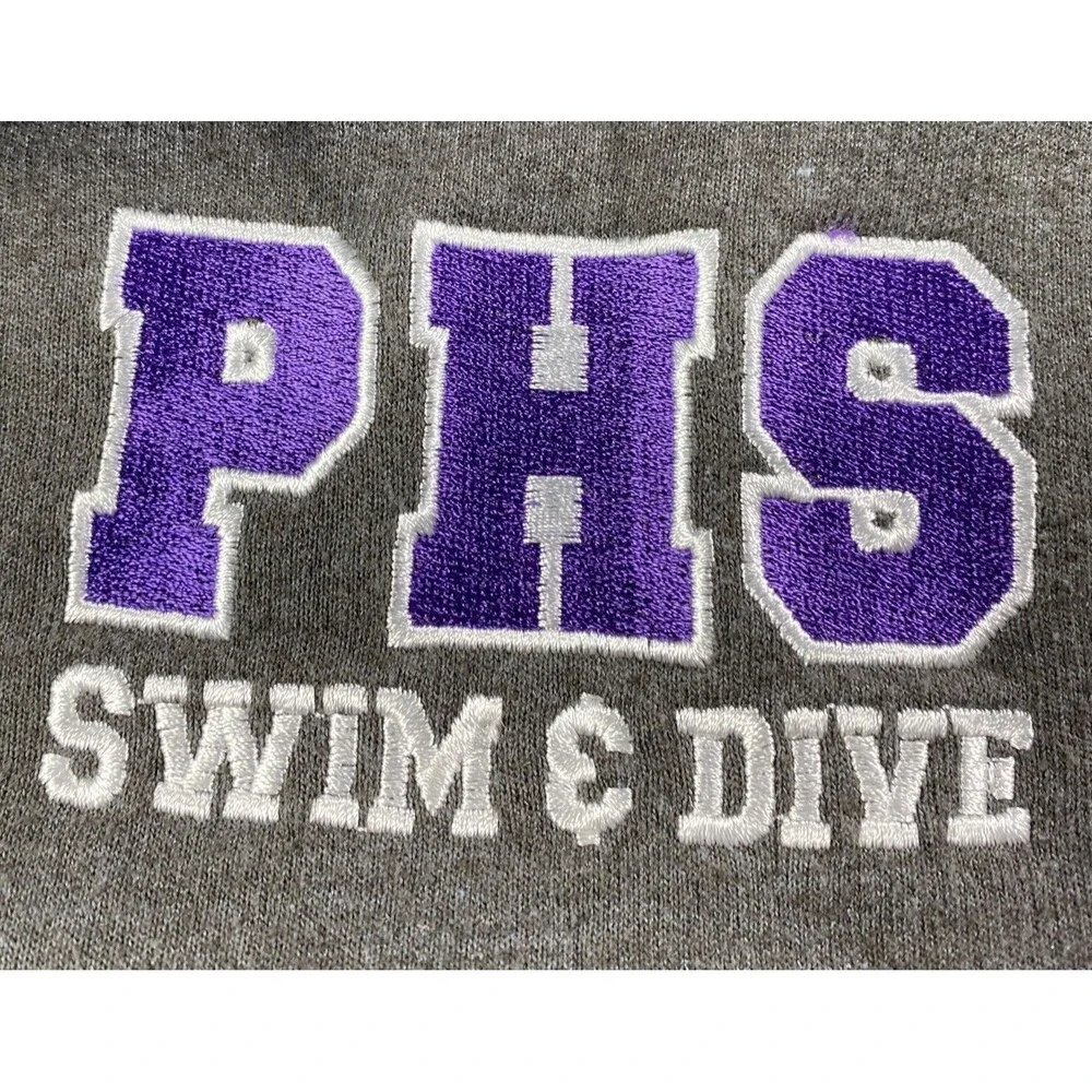 Gildan Mens Sweatshirt 1/4 Zip Size S Gray With Embroidery Logo - Picture 3 of 4